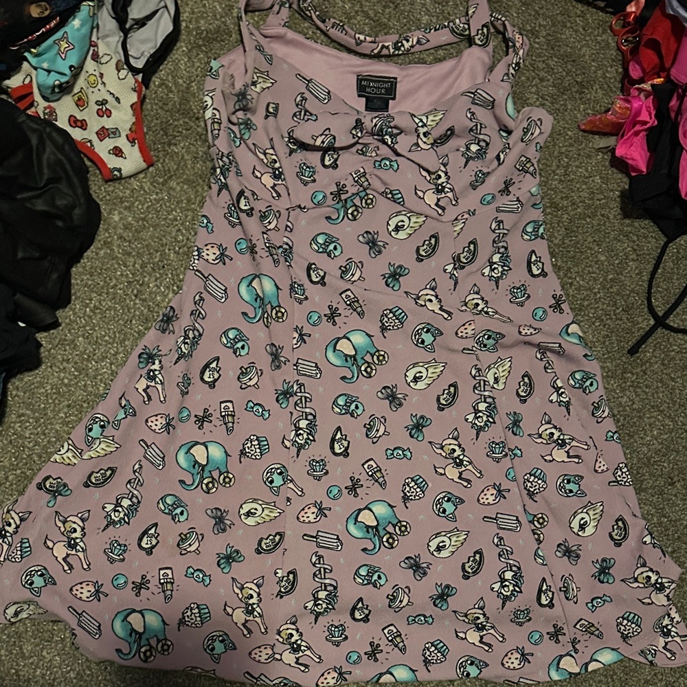 Midnight Hour Purple Patterned Dress
